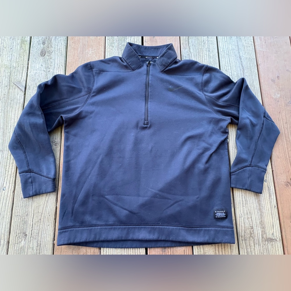 Nike Golf  Black Dri-Fit Quarter zip 932350-010 Women’s Large